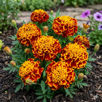 Чорнобривці Кармен (низькоросі відхилені), 0,5 г насіння