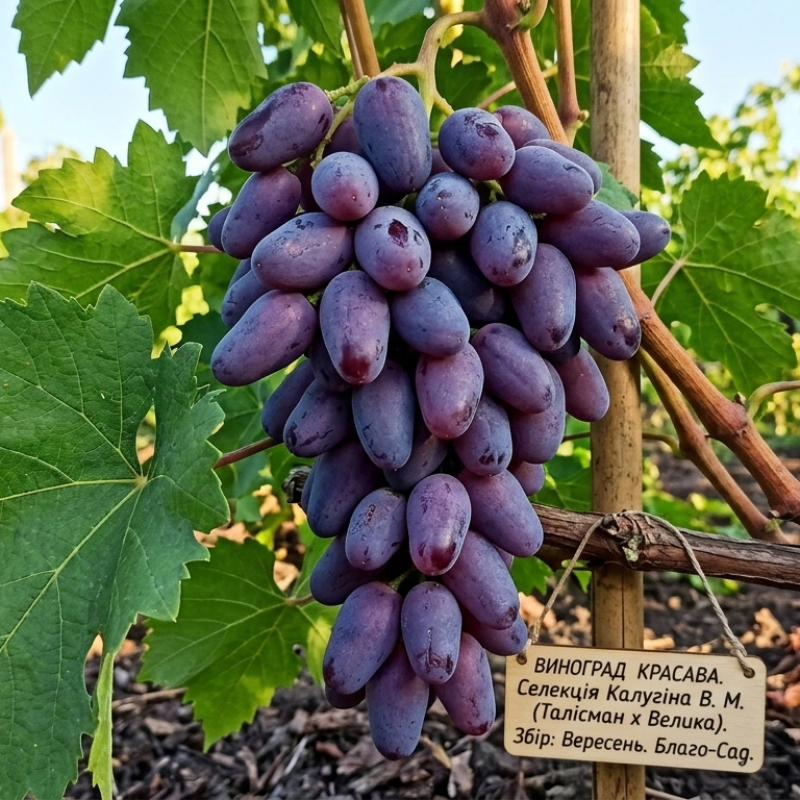 Виноград Красава — Гігантська ягода та вишуканий смак!