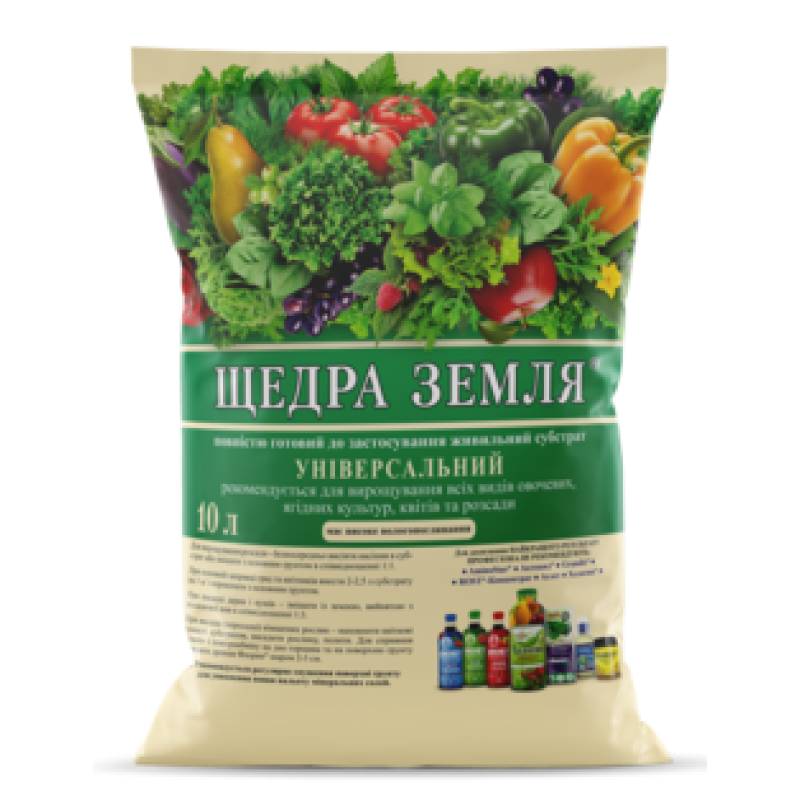 Субстрат Щедра Земля, 10 л