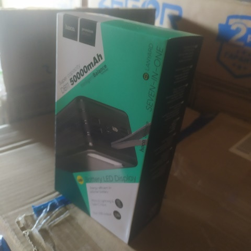 Повербанк HOCO DB11 50000mAh 4USB/Type-C/Lightning 2.1A black